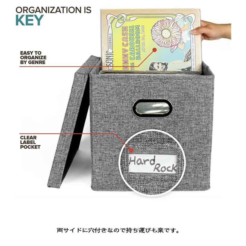 レコードボックス 70枚収納 レコードケース 折りたたみ クラシック 12