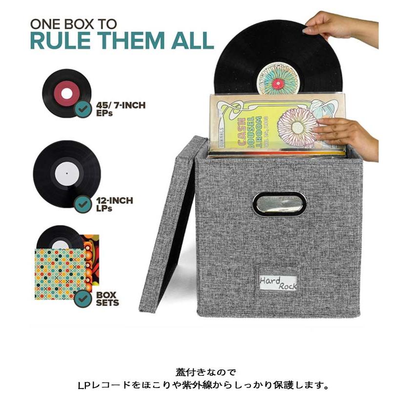 レコードボックス 70枚収納 レコードケース 折りたたみ クラシック 12