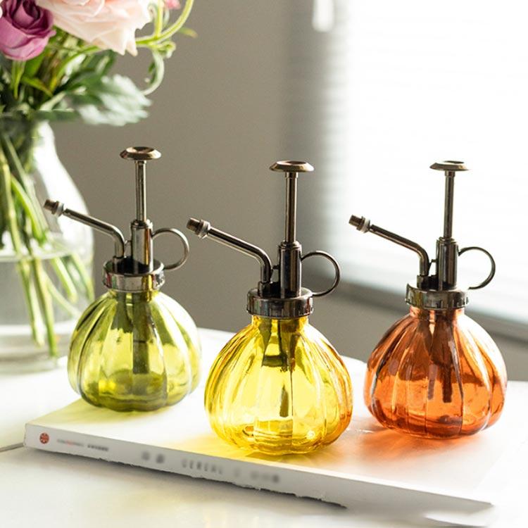 霧吹き アンティーク調 スプレーボトル 園芸 高級感 持ち運び ガラス製