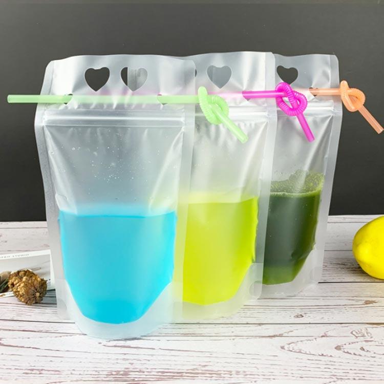ストロー付き ジュース マット 業務用 350ml 200枚入り スタンドパウチ カップ ドリンク ボトル 500ml スムージー 使い捨 ...