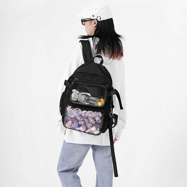 レディース 軽量 痛 リュック 2Way 鞄 2in1 通学 着脱式 ショルダー