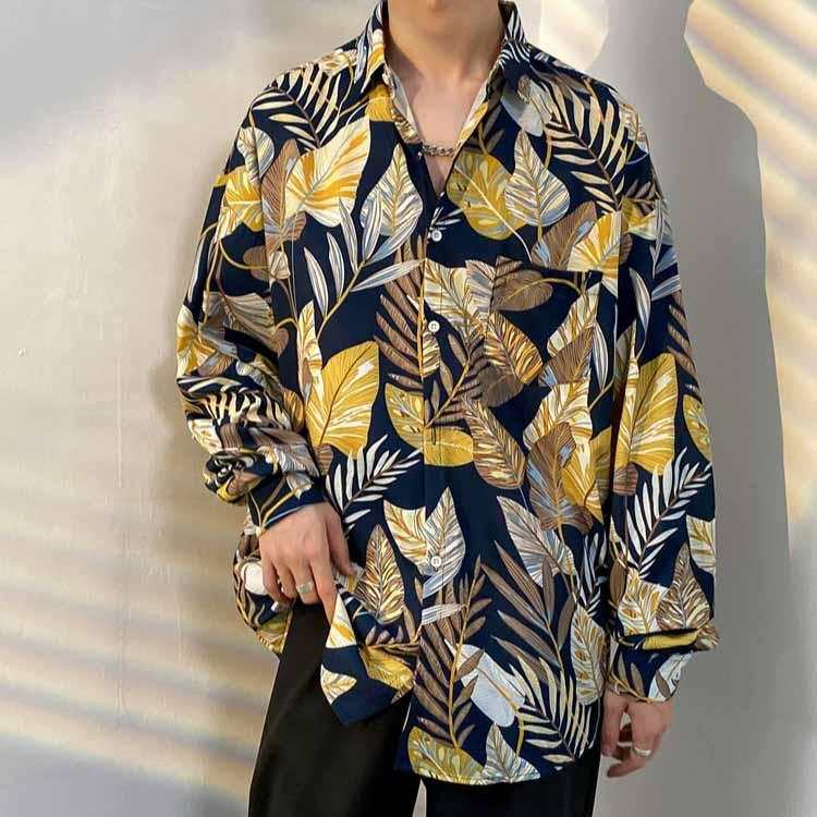 花柄 アロハシャツ ビーチシャツ 和柄 夏 総柄 ビーチ 柄シャツ