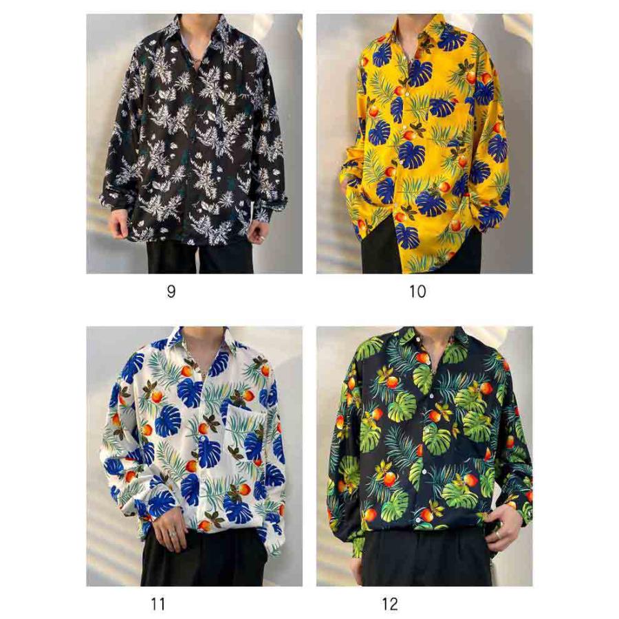 花柄 アロハシャツ ビーチシャツ 和柄 夏 総柄 ビーチ 柄シャツ