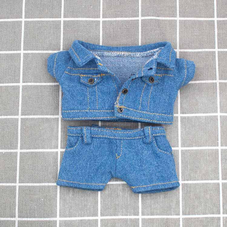 ぬいぐるみ服 ぬいぐるみ用 デニムパンツ 服 デニムジャケット 上下