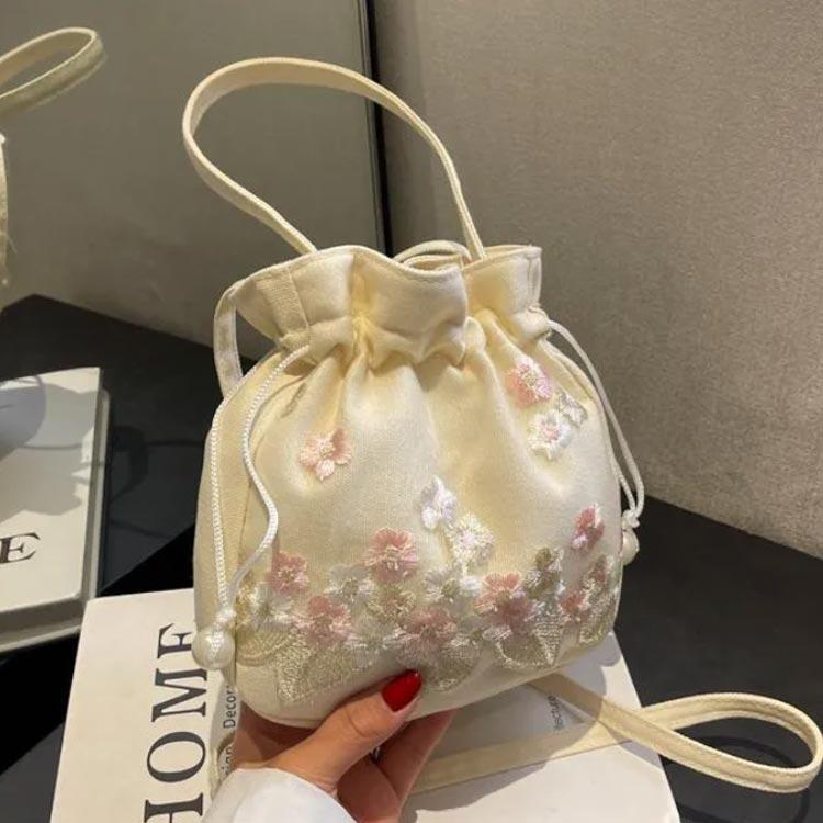 浴衣 袴 和服 刺繍 巾着バッグ バッグ カバン ミニバッグ 手提げ