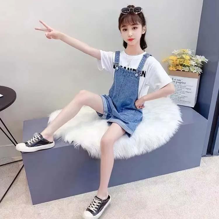 120cm オーバーオール ポケット デニムオーバーオール ボトムス 2点 