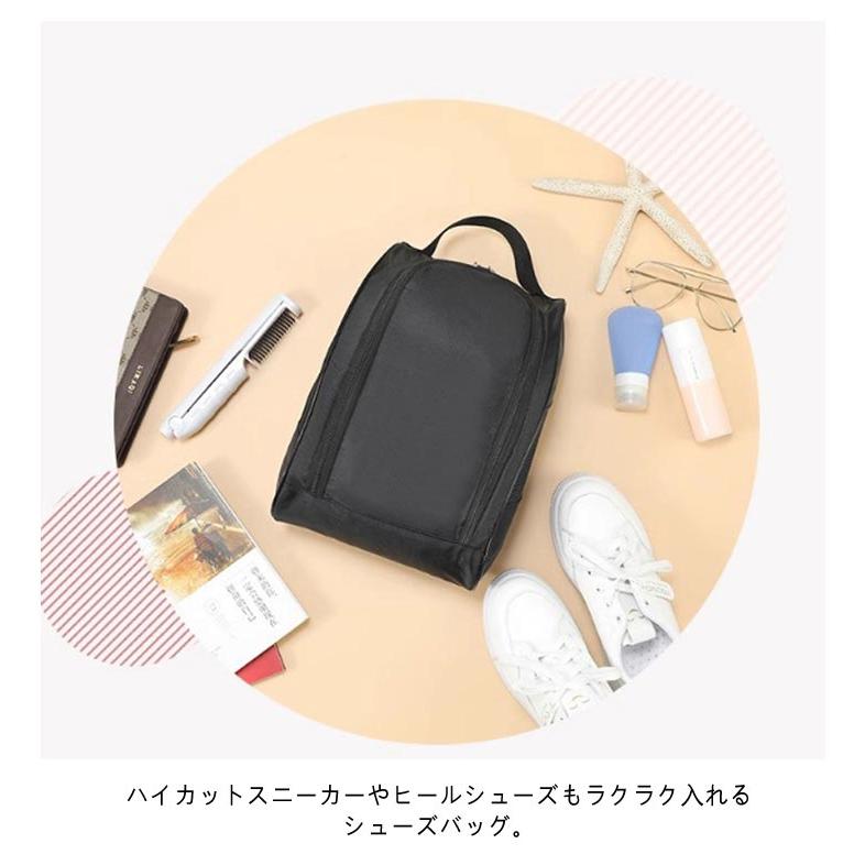 持ち手付き 通気性 靴入れ ヒール ゴルフシューズケース サイド