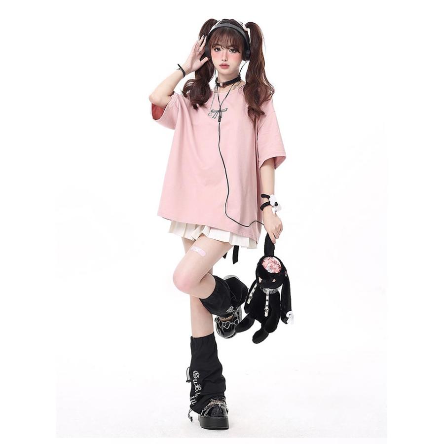 半袖Tシャツ ガーリー 地雷系 Tシャツ 綿 地雷コーデ レディース 服 