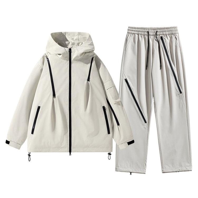 ロングパンツ セットアップ 秋 防風 ゆったり 上下セット レディース