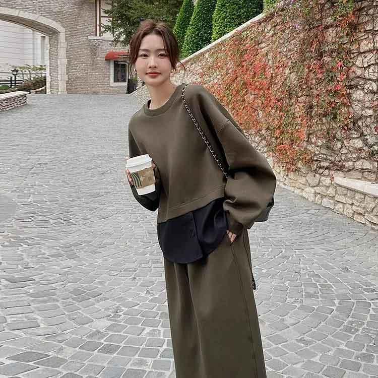 レディース セットアップ 通勤 パーカー スウェット スカート フード