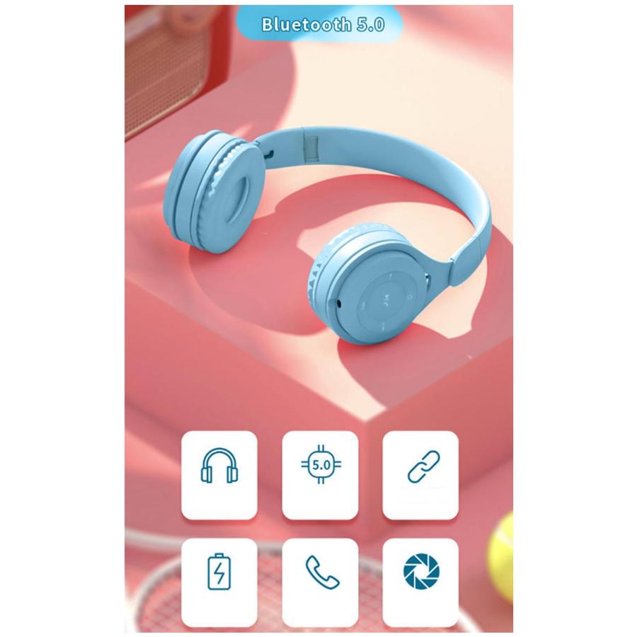 マイク付き 大人用 子供 軽量 用 Bluetooth5.0 ワイヤレスヘッドホン
