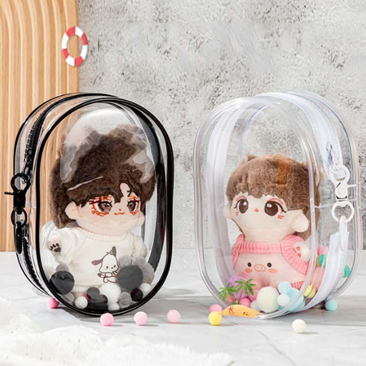 ぬいポーチ カラビナ付き 人形入れ ファスナー 痛バ 推し活グッズ