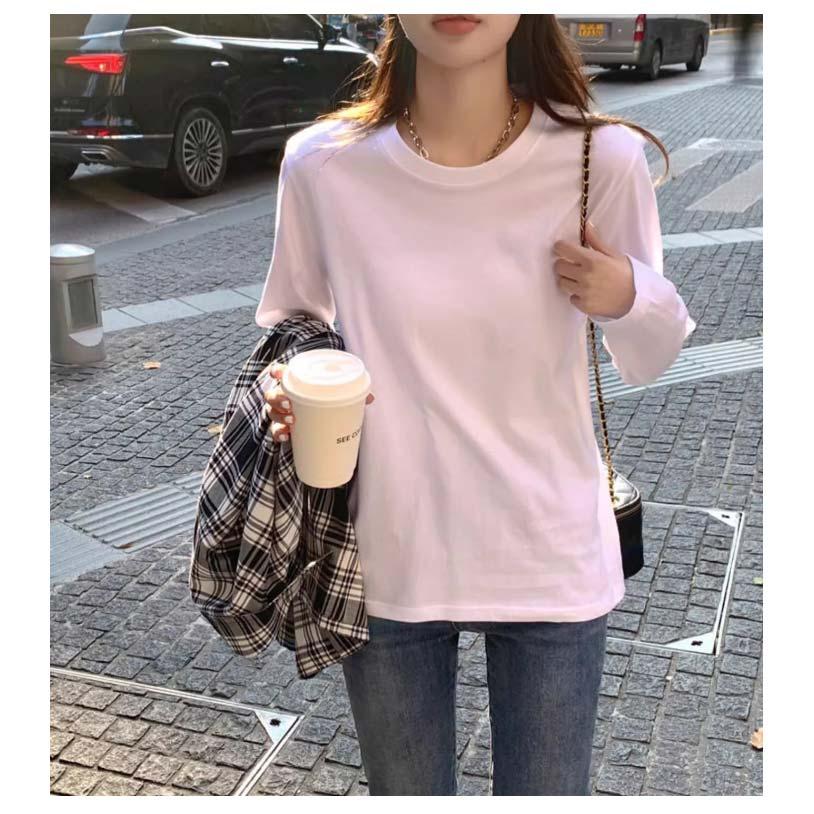 重ね着風 レディース トップス ロングティシャツ カットソー 長袖t