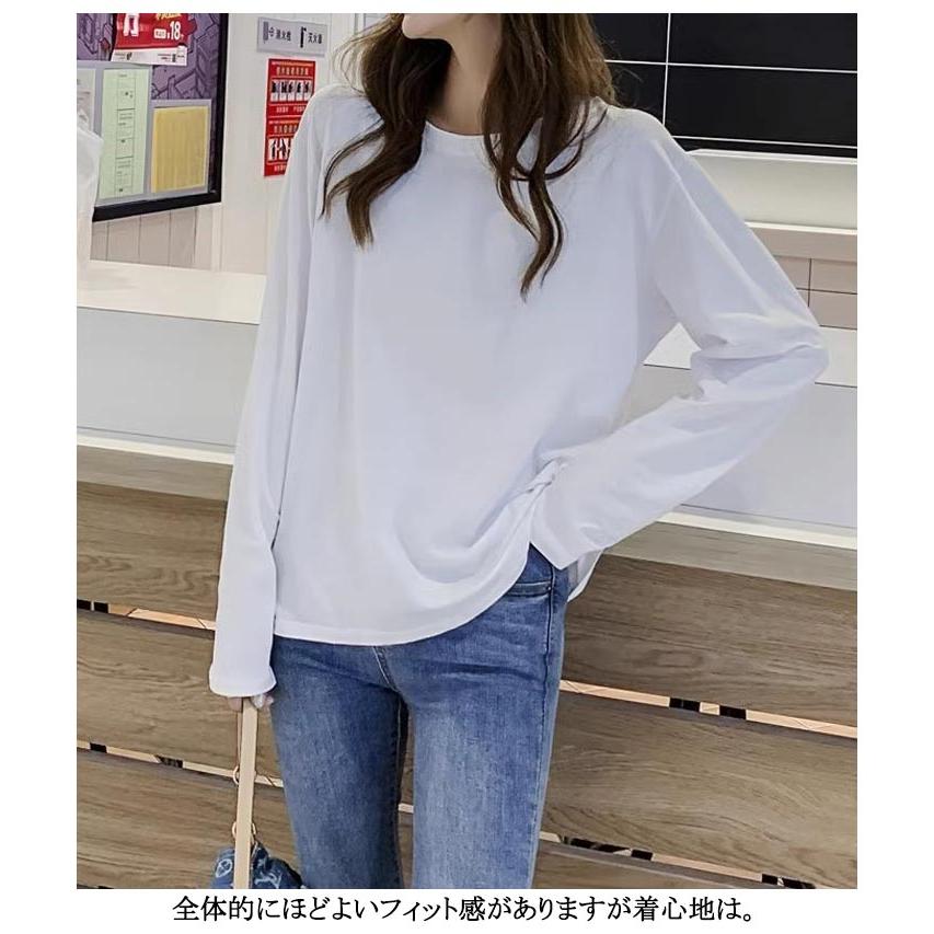 重ね着風 レディース トップス ロングティシャツ カットソー 長袖t