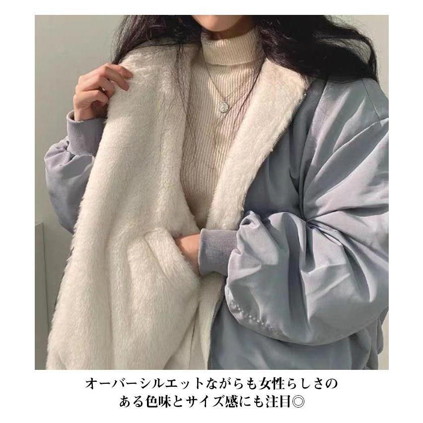 フード付き レディース リバーシブル ジャケット アウター 長袖 2way 