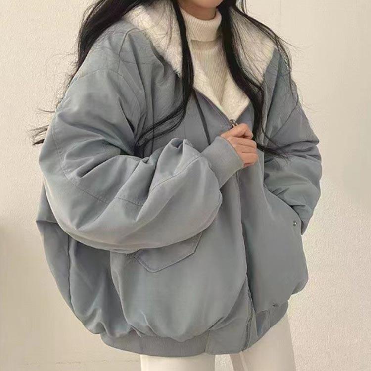フード付き レディース リバーシブル ジャケット アウター 長袖 2way