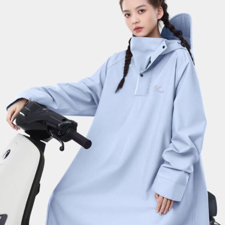レインコート レディース バイク レインポンチョ マキシ丈 自転車