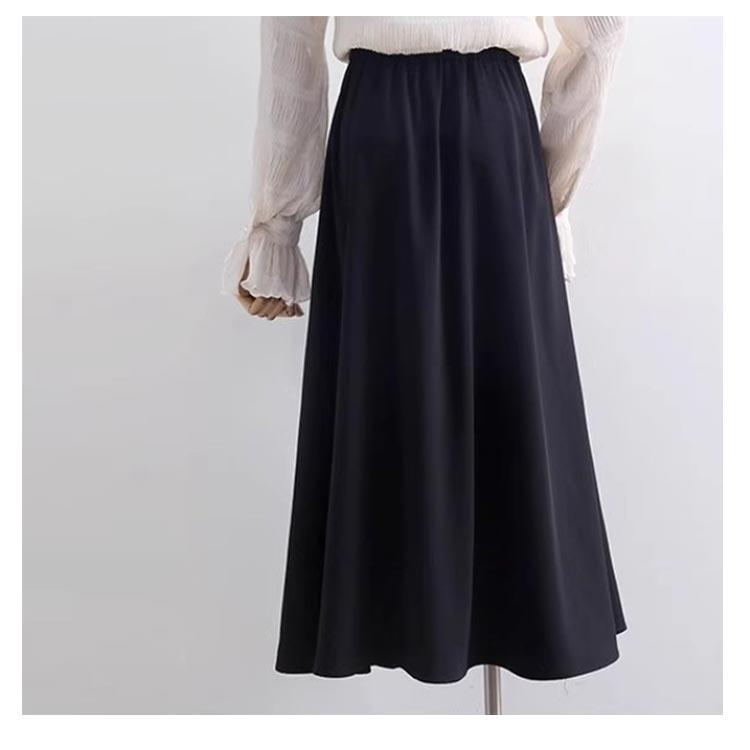 事務服 制服 ロングスカート レディース ウェストゴム 大きいサイズ