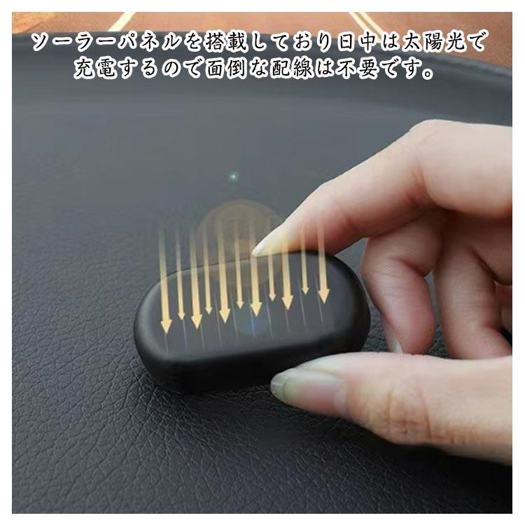 3個セット】LED警告灯 自動点滅 防犯 盗難防止 ソーラー 簡易 両面