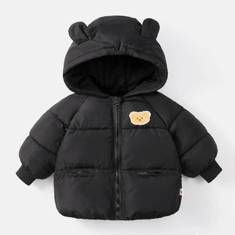 クマ耳付き ベビー ジャンバー ダウンジャケット 子供 アウター キッズ