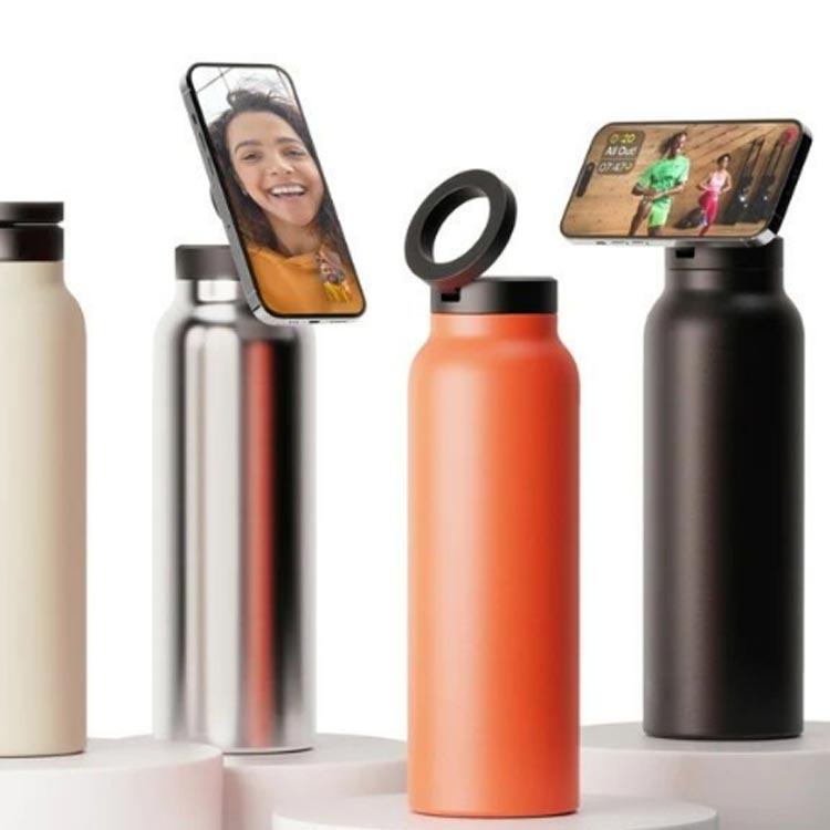 マグボトル 水筒 直飲み マグネットリング付き 運動 真空断熱ボトル