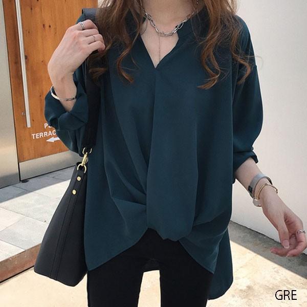 ブラウス レディース スキッパー ロングシャツ カジュアル シャツ トップス 白 ホワイト 深緑 グリーン 紺 ネイビー 春 夏 秋 新作 Web限定