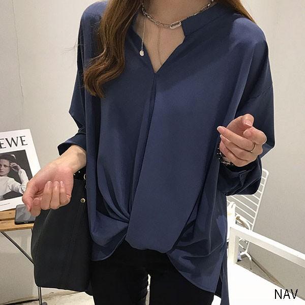 ブラウス レディース スキッパー ロングシャツ カジュアル シャツ トップス 白 ホワイト 深緑 グリーン 紺 ネイビー 春 夏 秋 新作 Web限定
