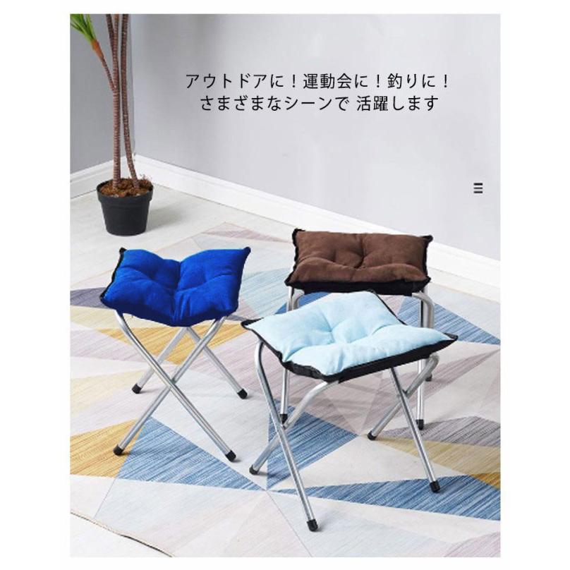 アウトドアチェア キャンプ用椅子 折りたたみ椅子 コンパクト 座布団