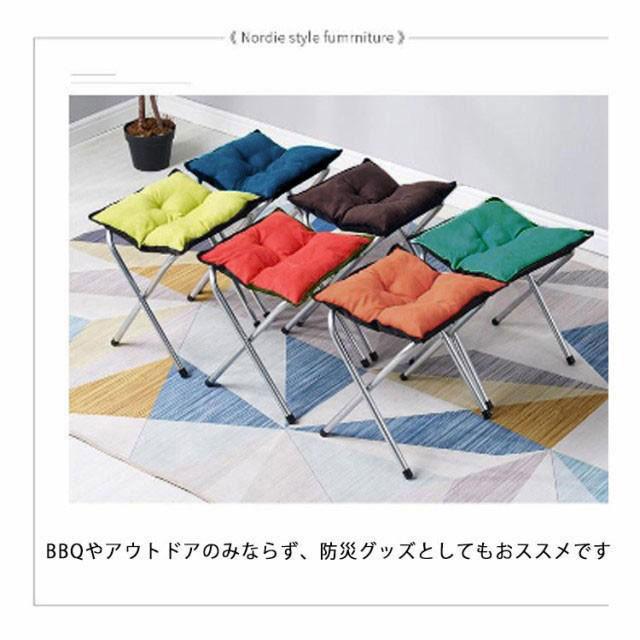 アウトドアチェア キャンプ用椅子 折りたたみ椅子 コンパクト 座布団