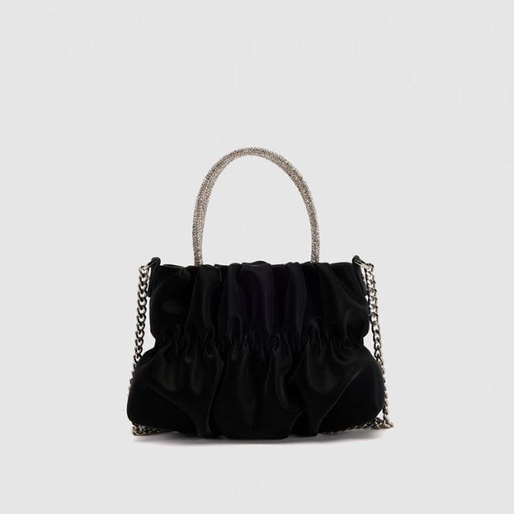 パーティーバッグ 大きめ ハンドバッグ くしゅくしゅ ギャザー