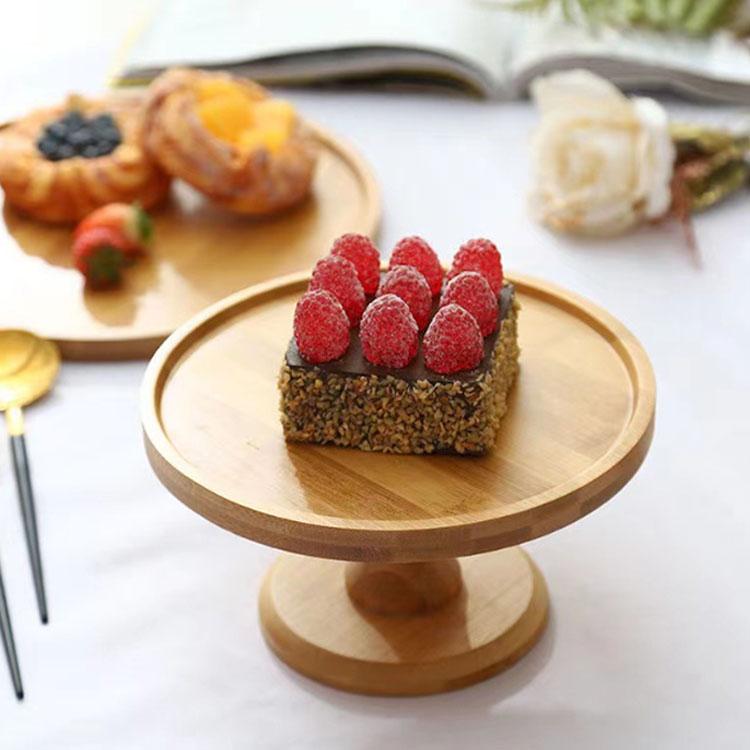 ケーキスタンド 木 1段 蓋付き 直径30cm/27cm ケーキトレー 台付き