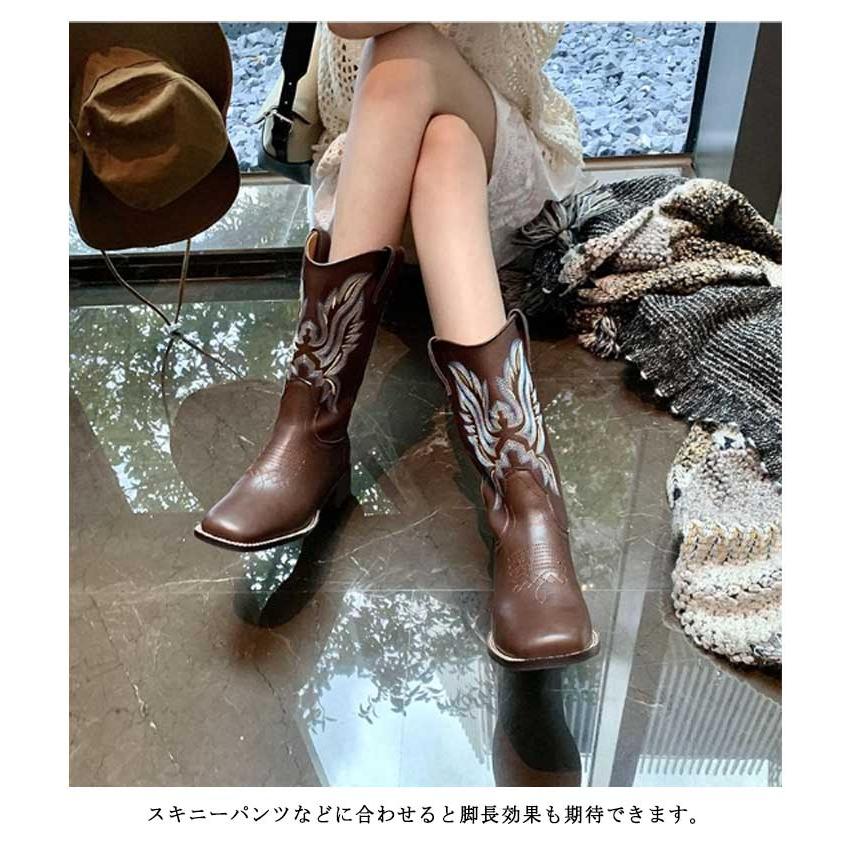 ウエスタンブーツ レディース ロング ブーツ ショートブーツ