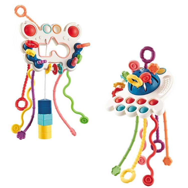 赤ちゃん 知育玩具 引っ張るおもちゃ プルストリング おもちゃ カニ
