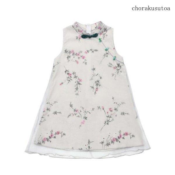 格安新品 子供ワンピース チャイナドレス 女の子 フォーマルドレス 花柄 フレアワンピース 女の子 子供服 結婚式 ピアノ発表会 入学式 110 160cm ワンピース サイズ 160cm Www We Job Com