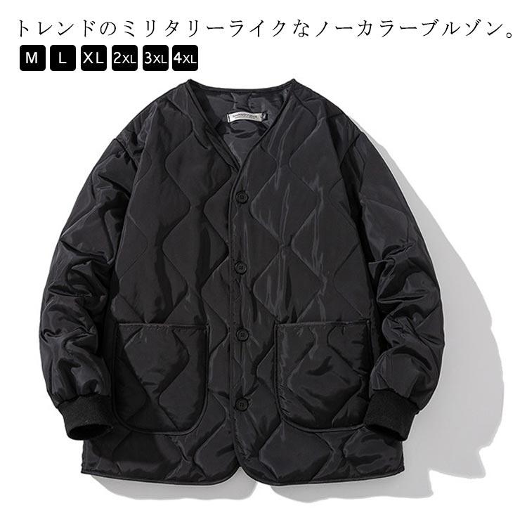 中綿ジャケット ノーカラージャケット メンズ ユニセックス 中綿ジャケット ノーカラージャケット メンズ ユニセックス