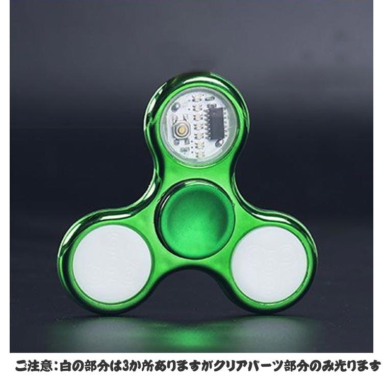 ハンドスピナー LED発光 36種類 図案 指先のコマ おしゃれ 図案形成