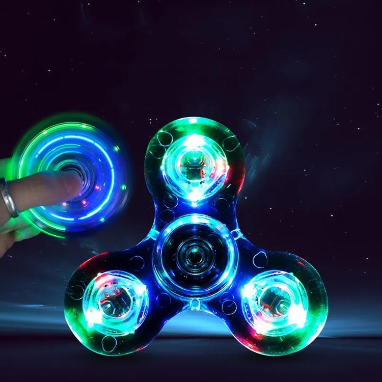 ハンドスピナー LED発光 36種類 図案 指先のコマ おしゃれ 図案形成