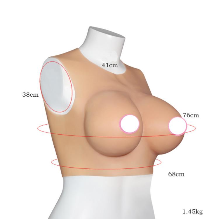 シリコンバスト 軽量型 綿充填 B-Fカップ リアルな触感 女装 偽乳