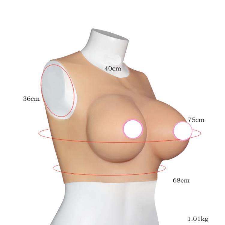 シリコンバスト 軽量型 綿充填 B-Fカップ リアルな触感 女装 偽乳