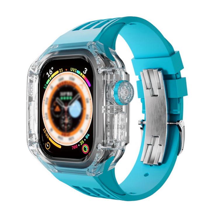 アップルウォッチ apple watch case バンド カバー ベルト 一体型 メンズ スポーツ おしゃれ かわいい クリア 透明 バタフライバッ_2