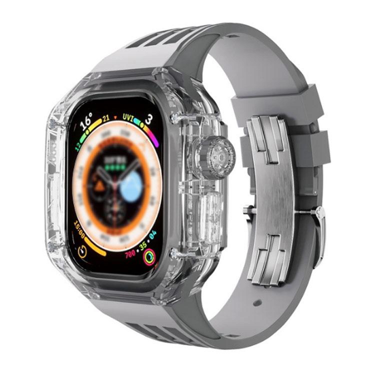 アップルウォッチ apple watch case バンド カバー ベルト 一体型 メンズ スポーツ おしゃれ かわいい クリア 透明 バタフライバッ_3