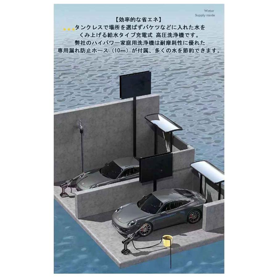バッテリー2個付き！高圧洗浄機 軽量 コードレス 充電式 洗車