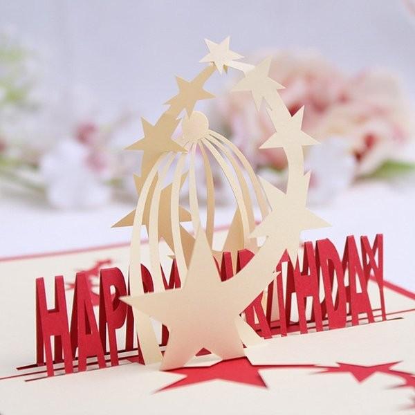 グリーティングカード 誕生日 Happybirthday カード 飛び出す スター メッセージカード バースデー お祝い 立体 星 3d Xp0645 点 点 屋 通販 Yahoo ショッピング