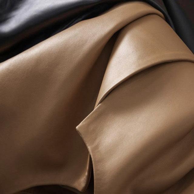 レザー ジャケット ノーカラージャケット レディース ショート丈