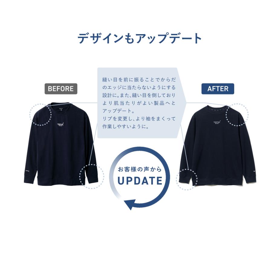 BAKUNE リカバリーウェア スウェットシャツ M 黒 TENTIAL 【公式】BAKUNE スウェット メンズ トップス(長袖