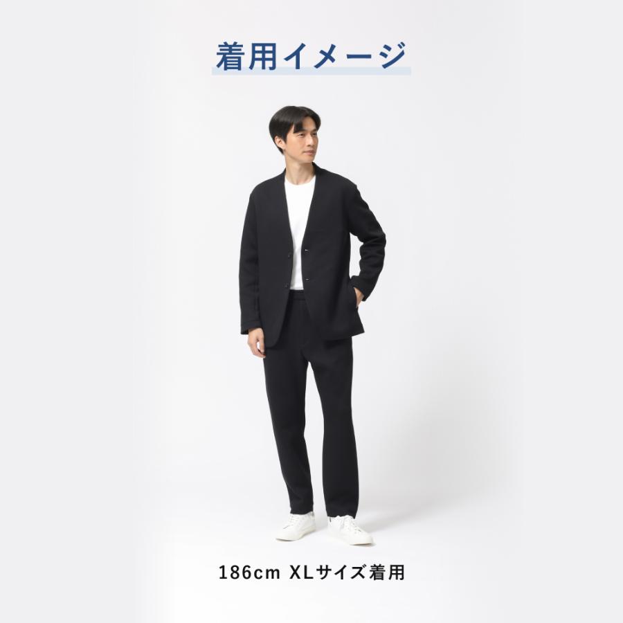 【美品】TENTIAL ノーカラージャケット ブラック M スウェット　父の日 TENTIAL 【公式】テックスウェット カラーレスジャケット メンズ