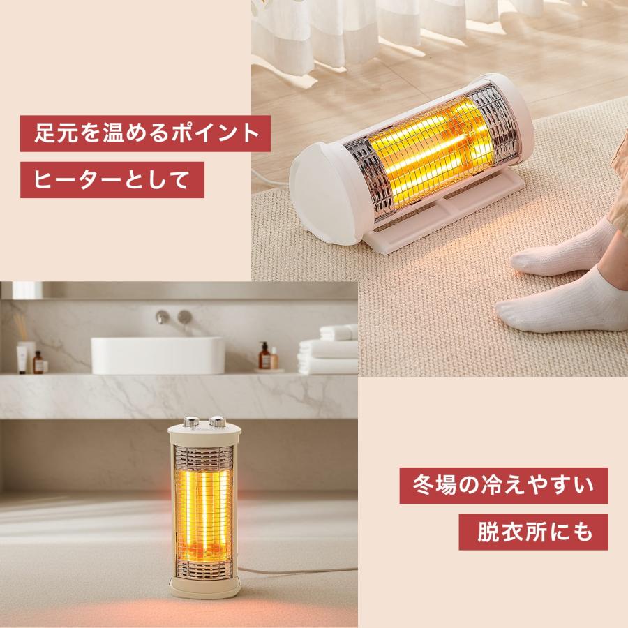 電気ヒーター 300W/750W/1200W 電気ストーブ カーボンヒーター 300w タイマー付き 縦型 遠赤外線