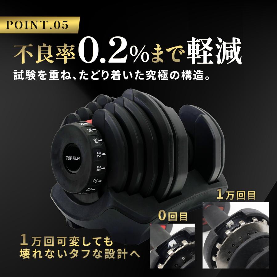 TOP FILM ダンベル 可変式 40kg 40キロ 1個 可変式ダンベル 40kg 多