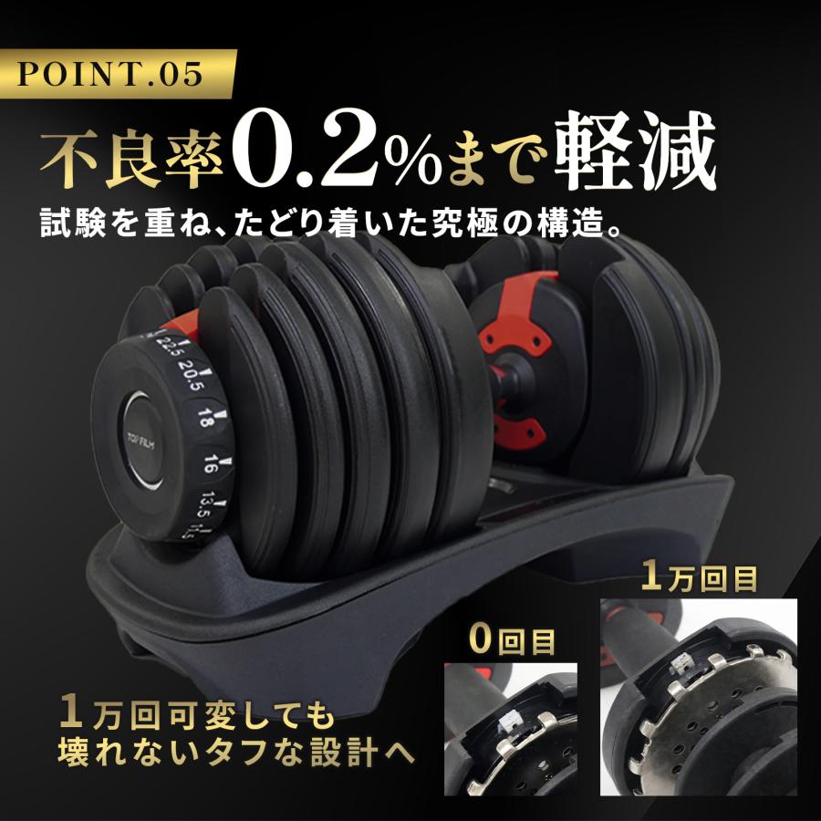 TOP FILM ダンベル 可変式 20kg 2個セット 可変式ダンベル 24kg 多機能