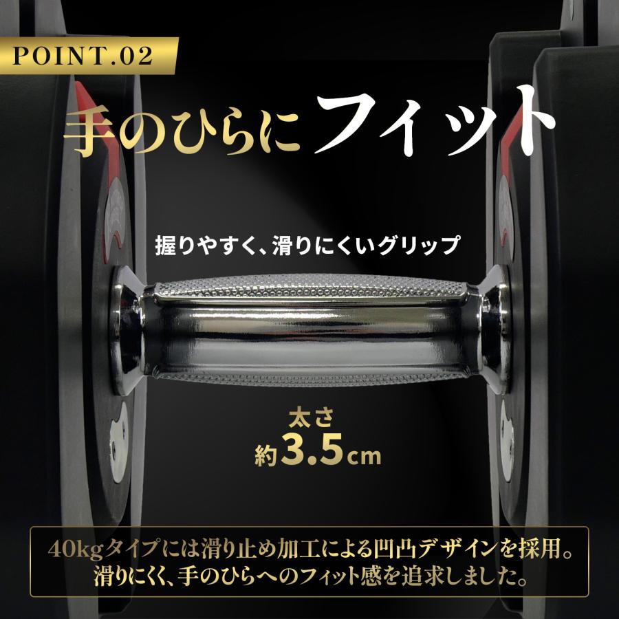 TOP FILM ダンベル 可変式 40kg 40キロ 2個セット 可変式ダンベル 40kg